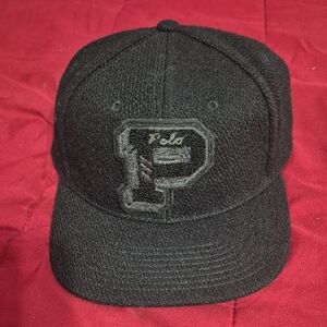 Polo by Ralph Lauren Black Wool Varsity Cap